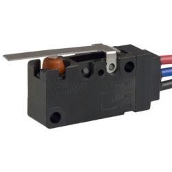 Omron D2VW-5L1-1MS 250VAC 5A Hinge Lever SPDT Molded Lead Wires Sealed Miniature Basic Switch