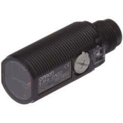 Omron E3FA-DN22 300mm Cylindrical Straight Plastic Housing NPN M12 4-Pin Connector Diffuse-Reflective M18 Barrel Photoelectric Switches E3FA Series