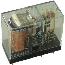 Omron G2R-1 DC12 Single-Side Stable 1-Pole SPDT Normally Open/Normally Closed Flux Protection PCB Terminals 12VDC PCB Power Relay