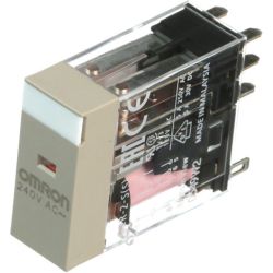 Omron G2R-2-S AC240(S) 2-Pole Plug-in 240VAC Operation Indicator Nameplate General Purpose Relay