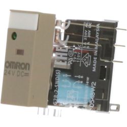 Omron G2R-2-SND DC24(S) 2-Pole DPDT Plug-in LED Indicator and Diode 24VDC Operation Indicator Nameplate General Purpose Relay