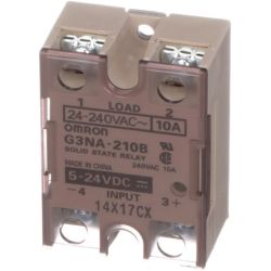 Omron G3NA-210B DC5-24 AC Output 200VAC or 200VDC 10A Screw Terminals 5-24VDC Solid State Relay G3NA Series