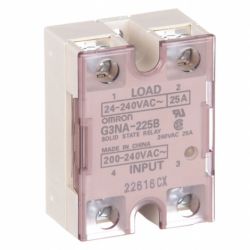 Omron G3NA-225B AC200-240 AC Output 200VAC or 200VDC 25A Screw Terminals 200-240VAC Solid State Relay G3NA Series