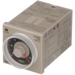 Omron H3CR-H8L AC/DC24 S 8-Pin Socket Long-Body Seconds 24VAC 24VDC Solid-State Power OFF-Delay Timer H3CR-H Series