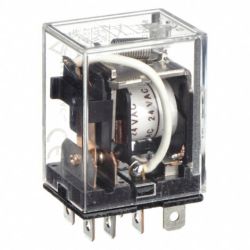 Omron LY1-AC24 1-Pole Plug-in Terminals SPDT 15A 24VAC Bi-Power General Purpose Relay LY Series