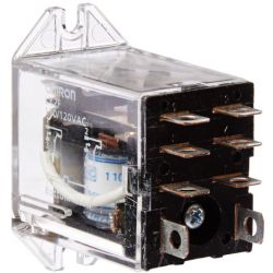 Omron LY2F-AC110/120 2-Pole DPDT Case-Surface Mounting 10A 110/120VAC Bi-Power General Purpose Relay LY Series