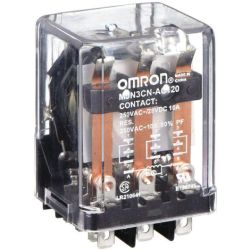 Omron MJN3C-N-AC120 3PDT LED Indicator 10A Plug-in 120VAC General Purpose Relay MJN Series