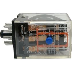 Omron MK3P-5-S-DC24 3PDT Plug-in Mechanical Indicator and Push-to-Test Button 24VDC General Purpose Relay MK Series