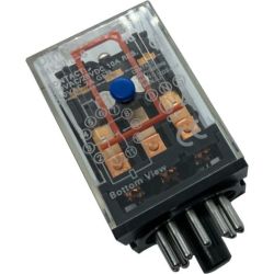 Omron MK3P5-S-DC48 3PDT Plug-in Mechanical Indicator and Push-to-Test Button 48VDC General Purpose Relay MK Series