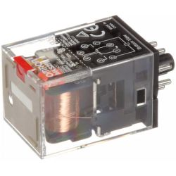 Omron MKS2PI AC120 DPDT Plug-in Mechanical Indicator and Lockable Test Button 120VAC General-Purpose Relay MK-S Series