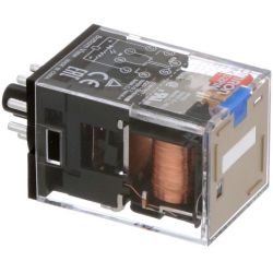Omron MKS2PIN DC24 DPDT Plug-in Mechanical Indicator and Lockable Test Button LED Indicator 24VDC General-Purpose Relay MK-S Series