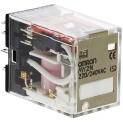 Omron MY2N AC220/240 (S) DPDT with LED Indicator 220VAC-240VAC Miniature Power Relay MY(S) Series