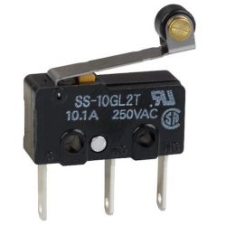 Omron SS-10GL2T 250VAC 10.1A Hinge Roller Lever SPDT Quick-Connect Terminals SS Subminiature Micro Switch