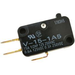 Omron V-15-1A5 15A 250VAC Pin Plunger SPDT Solder Terminals 1.96 N {200 gf} Miniature Micro Switch V-Series