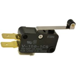 Omron V-156-1C5 15A 250VAC Hinge Roller Lever SPDT Quick-Connect Terminals (#250) 1.96 N {200 gf} Miniature Basic Micro V-Series