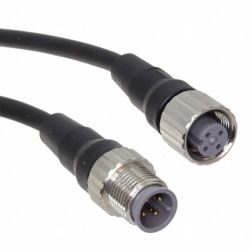 Omron XS2W-M12PVC4SS10M 10M Straight 4-Cores PVC M12 Socket and Plug on Cable End XS2 Series