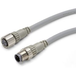 Omron XS2W-M12PVC4SS2M 2M Straight 4-Cores PVC M12 Socket and Plug on Cable End XS2 Series