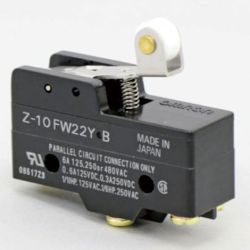 Omron Z-10FW22Y-B 10 A 1mm Short Hinge Roller Lever Split Contact Screw Terminal General-Purpose Micro Switch Z Series