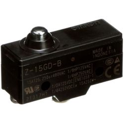 Omron Z-15GD-B 15 A 0.5mm Short Spring Plunger Screw Terminal General-Purpose Micro Switch Z Series