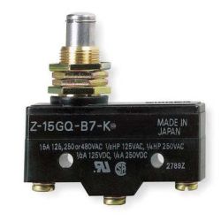 Omron Z-15GQ-B7-K 15 A 0.5mm Panel Mount Plunger (Medium OP) Screw Terminal General-Purpose Micro Switch Z Series