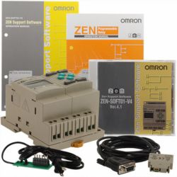 Omron ZEN-STARTER01-V2 Starter Kit 10 I/O CPU PC Software PC Cable Manuals Simulator Switches ZEN V2 Series