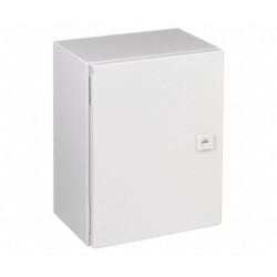 RITTAL 1034250 WM161208NC H: 400mm 16" W: 300mm 12" D: 210mm 8" IP66 NEMA 4 Left Hinged Door One 1/4 Turn Lock Wallmounting Holes Carbon Steel Wall Mounted Enclosure WM AE 1034.250