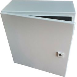 RITTAL 1244250 WM161608NC H: 400mm 16" W: 400mm 16" D: 210mm 8" IP66 NEMA 4 Left Hinged Door One 1/4 Turn Lock Wallmounting Holes Carbon Steel Wall Mounted Enclosure WM AE 1244.250 