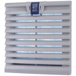 RITTAL 3238200 Outlet Filter Standard ABS H: 148mm (5.83") W: 148mm (5.83") D: 24mm (0.94") NEMA 12 IP54 Including Filter Mat SK 3238.200