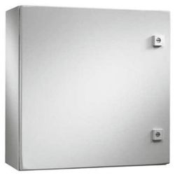 RITTAL 8017533 WM202006NC H: 500mm 20" W: 500mm 20" D: 150mm 6" IP66 NEMA 4 Left Hinged Door Two 1/4 Turn Locks Wallmounting Holes Carbon Steel Wall Mounted Enclosure WM AE 8017.533
