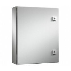 RITTAL 8017546 WM242008NC H: 600mm 24" W: 500mm 20" D: 210mm 8" IP66 NEMA 4 Left Hinged Door Two 1/4 Turn Locks Wallmounting Holes Carbon Steel Wall Mounted Enclosure WM AE 8017.546 