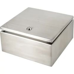 RITTAL 8017610 WM161606N4 H: 400mm 16" W: 400mm 16" D: 150mm 6" IP66 NEMA 4X Left Hinged Door One 1/4 Turn Lock Blind Rivet Nuts Stainless Steel 304 Wall Mounted Enclosure WM AE 8017.610