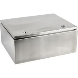 RITTAL 8017628 WM201608N6 H: 500mm 20" W: 400mm 16" D: 210mm 8" IP66 NEMA 4X Left Hinged Door Two 1/4 Turn Latches Blind Rivet Nuts Stainless Steel 316L Wallmounted Enclosures WM AE 8017.628