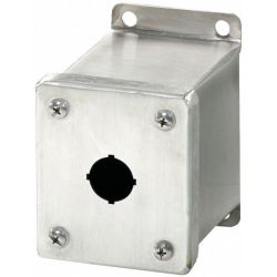RITTAL 8017725 PB01225M14 H: 82mm (3.23") W: 69mm (2.72") D: 88mm (3.46") IP55 NEMA 4X NEMA 12 NEMA 13 Push Button Box PB Stainless Steel 8017.725