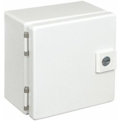 RITTAL 8018098 JB060604HC H: 150mm 6" W: 150mm 6" D: 100mm 4" IP66 NEMA 4 Junction Box Left Hinged Door 1/4 Turn Lock Mounting Panel JB Wallmounted Holes Carbon Steel 8018.098