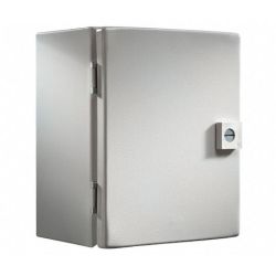RITTAL 8018104 JB100806HC H: 250mm 10" W: 200mm 8" D: 150mm 6" IP66 NEMA 4 Junction Box Left Hinged Door 1/4 Turn Lock Mounting Panel JB Wallmounted Holes Carbon Steel 8018.104
