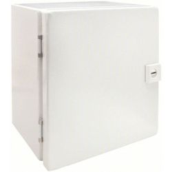 RITTAL 8018105 JB080804HC H: 200mm 8" W: 200mm 8" D: 100mm 4" IP66 NEMA 4 Junction Box Left Hinged Door 1/4 Turn Lock Mounting Panel JB Wallmounted Holes Carbon Steel 8018.105