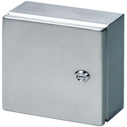 RITTAL 8018111 JB121206H4 H: 300mm 12" W: 300mm 12" D: 150mm 6" IP66 NEMA 4X Junction Box Left Hinged Door 1/4 Turn Lock Mounting Panel JB Blind Rivet Nuts Stainless Steel 8018.111