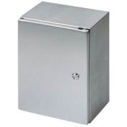 RITTAL 8018112 JB141206H4 H: 350mm 14" W: 300mm 12" D: 150mm 6" IP66 NEMA 4X Junction Box Left Hinged Door 1/4 Turn Lock Mounting Panel JB Blind Rivet Nuts Stainless Steel 8018.112