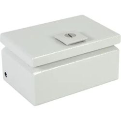 RITTAL 8018120 JB060403HC H: 150mm 6" W: 100mm 4" D: 75mm 3" IP66 NEMA 4 Junction Box Left Hinged Door 1/4 Turn Lock Mounting Panel JB Wallmounted Holes Carbon Steel 8018.120