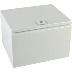 RITTAL 8018125 JB121008HC H: 300mm 12" W: 250mm 10" D: 200mm 8" IP66 NEMA 4 Junction Box Left Hinged Door 1/4 Turn Lock Mounting Panel JB Wallmounted Holes Carbon Steel 8018.125