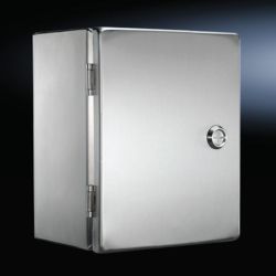 RITTAL 8018130 JB100806H4 H: 250mm 10" W: 200mm 8" D: 150mm 6" IP66 NEMA 4X Junction Box Left Hinged Door 1/4 Turn Lock Mounting Panel JB Blind Rivet Nuts Stainless Steel 8018.130
