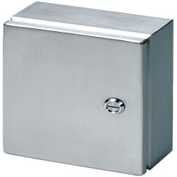 RITTAL 8018131 JB080804H4 H: 200mm 8" W: 200mm 8" D: 100mm 4" IP66 NEMA 4X Junction Box Left Hinged Door 1/4 Turn Lock Mounting Panel JB Blind Rivet Nuts Stainless Steel 8018.131