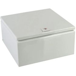 RITTAL 8018585 JB121006HC H: 300mm 12" W: 250mm 10" D: 150mm 6" IP66 NEMA 4 Junction Box Left Hinged Door 1/4 Turn Lock Mounting Panel JB Wallmounted Holes Carbon Steel 8018.585