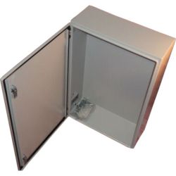 RITTAL 8017551 WM302008NC H: 760mm 30" W: 500mm 20" D: 210mm 8" IP66 NEMA 4 Left Hinged Door Two 1/4 Turn Locks Wallmounting Holes Carbon Steel Wall Mounted Enclosure WM AE 8017.551