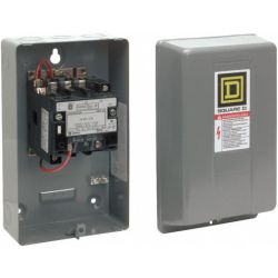 Square D 8502SBG2V02S NEMA Contactors Type S Nonreversing Size 0 18A 5HP at 575VAC Three-Phase up to 100kA 3-Pole 110VAC 50Hz Coil NEMA 1