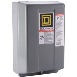 Square D 8502SCG1V02 NEMA Contactors Type S Nonreversing Size 1 27A 3HP at 230VAC Single-Phase up to 100kA 2-Pole 110VAC 50Hz Coil NEMA 1
