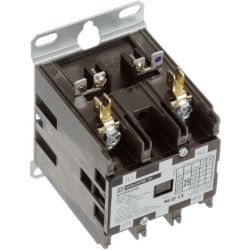 Square D 8910DPA22V09 Definite Purpose Contactors 25A 2-Pole 5HP at 230VAC 1-Phase 208/240VAC 60Hz 220VAC 50Hz Coil Open