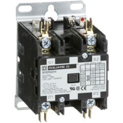 Square D 8910DPA32V14 Definite Purpose Contactors 30A 2-Pole 5HP at 230VAC 1-Phase 24VAC 50/60Hz Coil Open