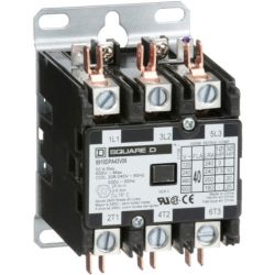 Square D 8910DPA43V09 Definite Purpose Contactors 40A 3-Pole 25HP at 575VAC 3-Phase 208/240VAC 60Hz 220VAC 50Hz Coil Open