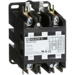 Square D 8910DPA52V02 Definite Purpose Contactors 50A 2-Pole 10HP at 230VAC 1-Phase 110/120VAC 50/60Hz Coil Open